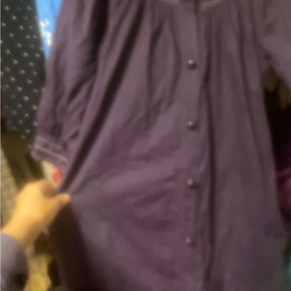 Whistles Plum Button-Down Robe - Picture 4 of 6